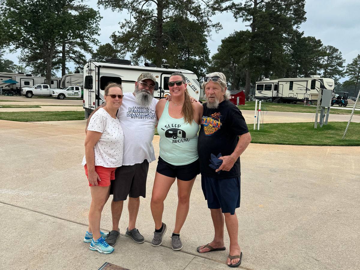 Guests gathered together at Hidden Lake RV Resort
