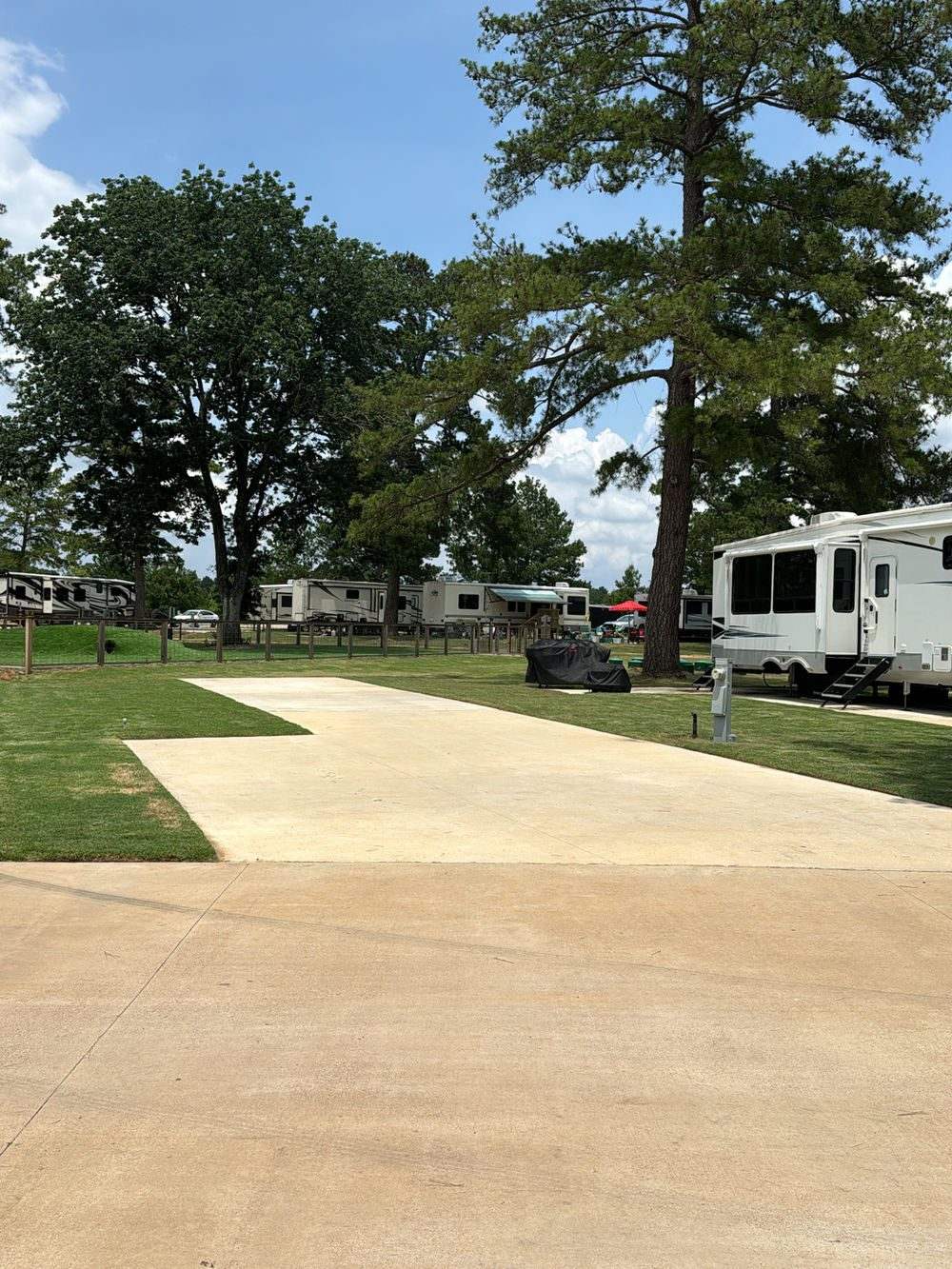 RV site at Hidden Lake RV Resort