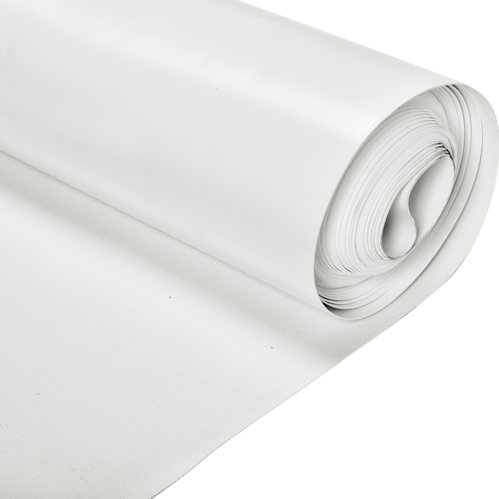Image of a white roll of PVC RV roof material